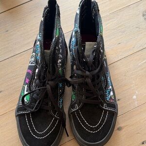 Limited Edition kids Vans Black Villains High-Top Sneakers